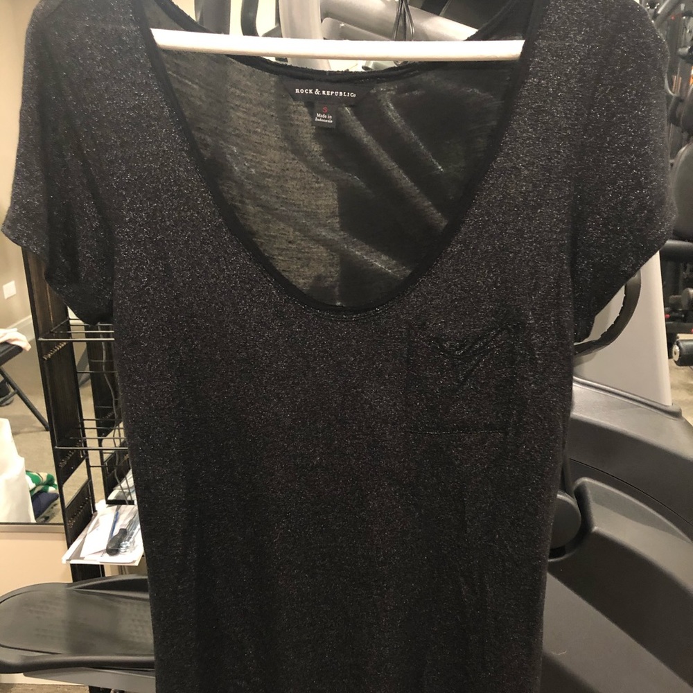 Black Top with Silver Shimmer